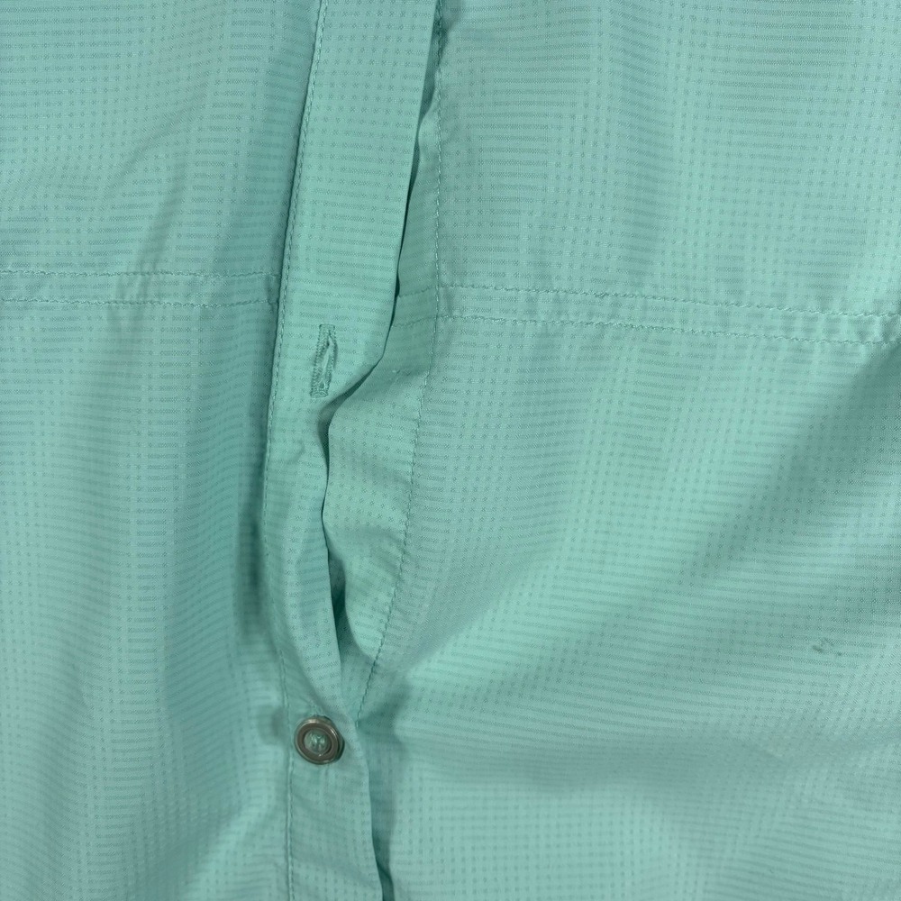 10 000 Ft Above Sea Level Shirt Mens Large Green Button Up Outdoor Fishing View 5